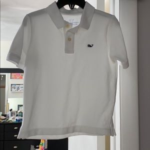 A 3T Vineyard Vines white shirt.